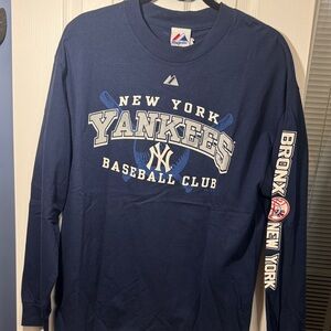 Majestic Navy New York Yankees Baseball Club Shirt